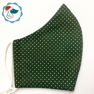 Egyedi karácsonyi arany mintás - kiskamasz szájmaszk - textil szájmaszk - egészségügyi szájmaszk - mosható szájmaszk - gyerek - gyerek - Meska.hu