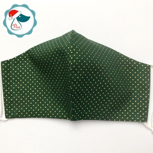 Egyedi karácsonyi arany mintás - kiskamasz szájmaszk - textil szájmaszk - egészségügyi szájmaszk - mosható szájmaszk - gyerek - gyerek - Meska.hu