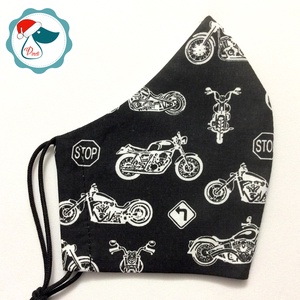 Egyedi motor mintás férfi maszk - textil szájmaszk - egészségügyi szájmaszk - mosható szájmaszk - férfi & uniszex - férfi & uniszex - Meska.hu