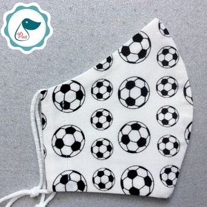 Egyedi futball labdás maszk - kiskamasz arcmaszk - textil szájmaszk - egészségügyi szájmaszk - mosható szájmaszk - gyerek - gyerek - Meska.hu