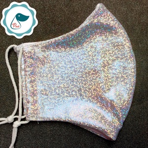 Egyedi csillogó,szinjátszó. maszk  - felnőtt női és teenager arcmaszk - textil szájmaszk - egészségügyi szájmaszk - női - női - Meska.hu