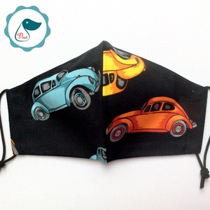 Egyedi vw bogár mintás arcmaszk - felnőtt női és teenager maszk - textil szájmaszk - egészségügyi szájmaszk - női - női - Meska.hu