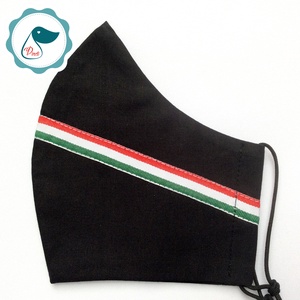  Férfi nemzeti szallagos fekete maszk -egyedi arcmaszk - textil szájmaszk - egészségügyi szájmaszk - mosható maszk - férfi & uniszex - férfi & uniszex - Meska.hu