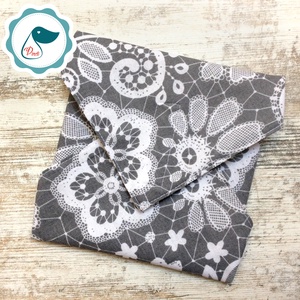 Uzsonna csomagoló - csipke mintás szendvics csomagoló - újra szalvéta - Textil szalvéta - élelmiszer biztos újreszalvéta - táska & tok - uzsonna- & ebéd tartó - szendvics csomagoló - Meska.hu