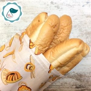Pék sütemény mintás zsák - bevásárló textil zsák  - újra hasznósítható zsák - újra zacskó - zöldség gyümölcs zsák - táska & tok - bevásárlás & shopper táska - kenyeres zsák - Meska.hu