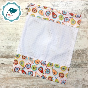 Zöldség - gyümölcs zsák - alma körte mintás bevásárló textil zsák  - újra hasznósítható zsák - újra zacskó, Táska & Tok, Bevásárlás & Shopper táska, Kenyeres zsák, Varrás, Meska