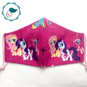 Egyedi póni mintás prémium flanel textil - gyerek szájmaszk  - egészségügyi szájmaszk - mosható szájmaszk - gyerek - gyerek - Meska.hu