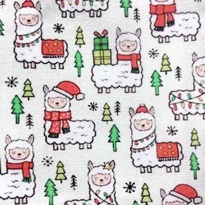 Karácsonyi láma mintás -  prémium kiskamasz - textil szájmaszk - egészségügyi szájmaszk - mosható szájmaszk - maszk, arcmaszk - gyerek - Meska.hu