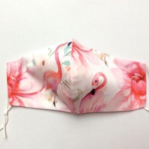 Egyedi flamingói mintás -  prémium kiskamasz - textil szájmaszk - egészségügyi szájmaszk - mosható szájmaszk - gyerek - gyerek - Meska.hu