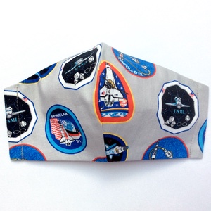 Egyedi Nasa ürhajó mintás maszk - prémium  női és teenager szájmaszk - textil szájmaszk - egészségügyi szájmaszk - női - női - Meska.hu