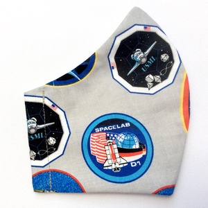Egyedi Nasa ürhajó mintás maszk - prémium  női és teenager szájmaszk - textil szájmaszk - egészségügyi szájmaszk - női - női - Meska.hu