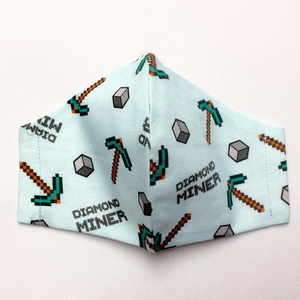 Egyedi minecraft mintás maszk - gyerek textil arcmaszk - egészségügyi szájmaszk - mosható szájmaszk - gyerek - gyerek - Meska.hu