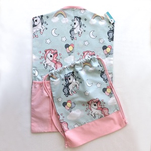 Ovis zsák szett - unikornis mintás  - egyedi ovis zsák -tornazsák - játék & sport - ovis felszerelés - ovis zsák - Meska.hu