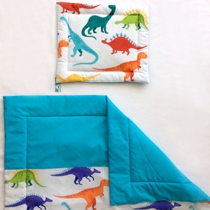 Ovis ágynemű - dinoszaurusz mintás ovis takaro és párna szett - játék & sport - ovis felszerelés - ovis ágynemű - Meska.hu