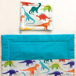 Ovis ágynemű - dinoszaurusz mintás ovis takaro és párna szett - játék & sport - ovis felszerelés - ovis ágynemű - Meska.hu
