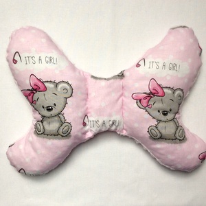 Pillangó párna - maci mintás - baba párna - nyakpárna - otthon & életmód - babaszoba, gyerekszoba - baba ágynemű - Meska.hu