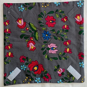 Uzsonna csomagoló - kalocsai mintás szendvics csomagoló - újra szalvéta - No waste - élelmiszer biztos újreszalvéta - táska & tok - uzsonna- & ebéd tartó - szendvics csomagoló - Meska.hu