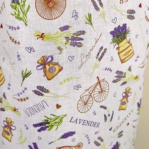 Egyedi kötény levendula vintage stílusú mint�s  - otthon & életmód - konyhafelszerelés, tálalás - konyhai textil - kötény - Meska.hu