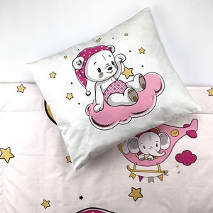 Egyedi 2 részes Ovis ágynemű - maci mintás ovis takaró és töltött párna szett - játék & sport - ovis felszerelés - ovis ágynemű - Meska.hu