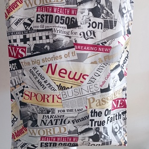 Szatyor - retro ujsg  mintás textil táska - egyedi bevásárló szatyor - textil szatyor - mosható szatyor - táska & tok - bevásárlás & shopper táska - shopper, textiltáska, szatyor - Meska.hu