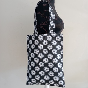 Szatyor - focilabda mintás textil táska - egyedi bevásárló szatyor - textil szatyor - mosható szatyor - táska & tok - bevásárlás & shopper táska - shopper, textiltáska, szatyor - Meska.hu