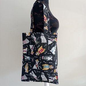 Szatyor - kutya mintás textil táska - egyedi bevásárló szatyor - textil szatyor - mosható szatyor - táska & tok - bevásárlás & shopper táska - shopper, textiltáska, szatyor - Meska.hu