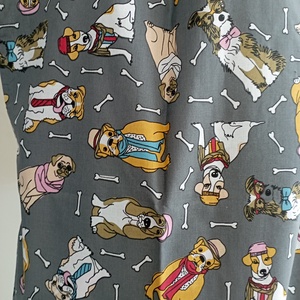Nagy szatyor - kutya mintás textil táska - egyedi bevásárló szatyor - textil szatyor - mosható szatyor - táska & tok - bevásárlás & shopper táska - shopper, textiltáska, szatyor - Meska.hu