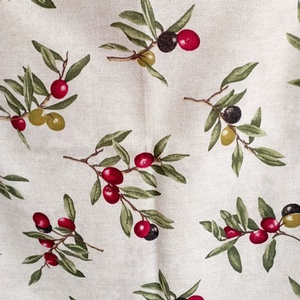 Nagy szatyor - olivabogyó mintás textil táska - egyedi bevásárló szatyor - textil szatyor - mosható szatyor - táska & tok - bevásárlás & shopper táska - shopper, textiltáska, szatyor - Meska.hu