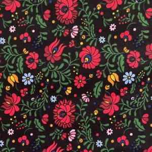 Egyedi női kötény - Fekete matyó mints - otthon & életmód - konyhafelszerelés, tálalás - konyhai textil - kötény - Meska.hu