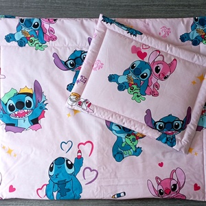 Ovis ágynemű garnitúra szett Stitch mintás ovis takaró és párna szett - Meska.hu