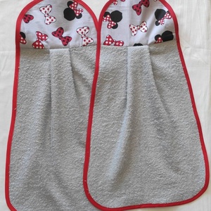 2db Egyedi ovis törölköző Minnie mintás  - ovodai kellék kéztörlő - játék & sport - ovis felszerelés - egyéb ovis kiegészítő - Meska.hu