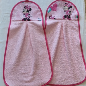 2db Egyedi ovis törölköző Minnie mintás  - ovodai kellék kéztörlő - játék & sport - ovis felszerelés - egyéb ovis kiegészítő - Meska.hu