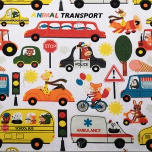 Ovis ágynemű - színesjárművek állatos  mintás ovis takaro és párna szett - Meska.hu