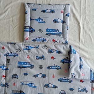 Ovis ágynemű - rendőrautó mintás ovis takaro és párna szett, Játék & Sport, Ovis felszerelés, Ovis ágynemű, Varrás, MESKA