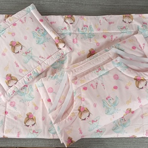  3 részes Egyedi ovis ágynemű -ballerína mintás ovis takaró  -  párna - derékalj szett, Játék & Sport, Ovis felszerelés, Ovis ágynemű, Varrás, MESKA