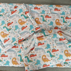  3 részes Egyedi ovis ágynemű - dinó mintás ovis takaró  -  párna - derékalj szett - Meska.hu