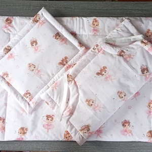  3 részes Egyedi ovis ágynemű -ballerína mintás ovis takaró  -  párna - derékalj szett - Meska.hu