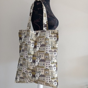 Nagy szatyor - kutya mintás textil táska - egyedi bevásárló szatyor - textil szatyor - mosható szatyor - táska & tok - bevásárlás & shopper táska - shopper, textiltáska, szatyor - Meska.hu
