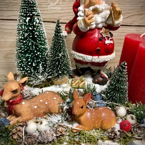 Mikulásos adventi aaztaldísz - karácsony - adventi díszek - adventi koszorú - Meska.hu