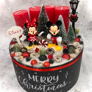 Mickey és Minnie adventi box  - karácsony - adventi díszek - adventi asztaldísz - Meska.hu
