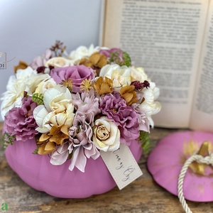 Kerámia tök viragokkal - Meska.hu