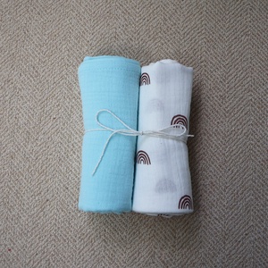 Blue - Rainbow babakendő csomag (2db) - baba - mama - baba ágynemű - babatakaró, gyerek pléd - Meska.hu