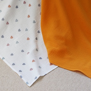 Yellow - Heart babakendő csomag (2db), Baba - mama, Baba ágynemű, Babatakaró, gyerek pléd, , MESKA