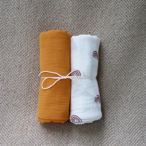 Yellow - Rainbow babakendő csomag (2db) - baba - mama - baba ágynemű - babatakaró, gyerek pléd - Meska.hu