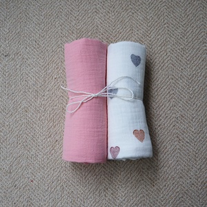Pink - Heart babakendő csomag (2db) - baba - mama - baba ágynemű - babatakaró, gyerek pléd - Meska.hu
