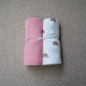 Pink - Rainbow babakendő csomag (2db) - baba - mama - baba ágynemű - babatakaró, gyerek pléd - Meska.hu