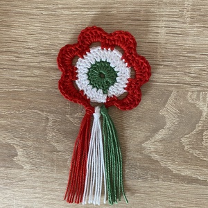 Horgolt kokárda - esküvő - kiegészítők - kitűző - Meska.hu