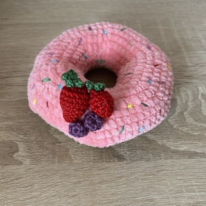 Horgolt fánk donut  - játék & sport - baba & babaház - babaruha, babakellék - Meska.hu