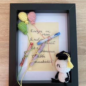 Kreatív örökéletű horgolt ballagási ajándék Bigli Migli, Művészet, Grafika & Illusztráció, Egyéb rajzok, Horgolás, Fotó, grafika, rajz, illusztráció, MESKA