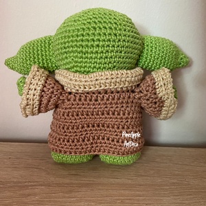 Horgolt amigurumi Baby Yoda Grogu (Messza) - játék & sport - plüssállat & játékfigura - más figura - Meska.hu